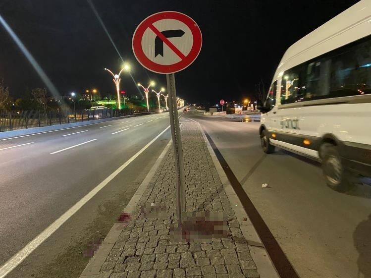Ankara'nın Gölbaşı ilçesinde trafik levhasına çarpan motosikletin sürücüsü Yusuf K.