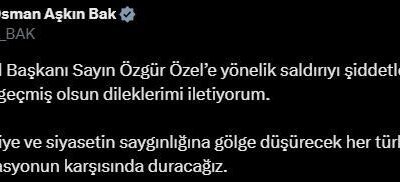 Gençlik ve Spor Bakanı Osman Aşkın Bak, CHP Genel Başkanı