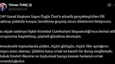 Adalet Bakanı Yılmaz Tunç, CHP Genel Başkanı Özgür Özel'e yapılan