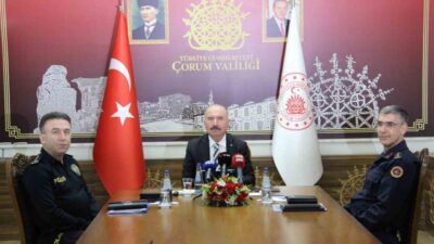 Çorum Valisi Ali Çalgan, Mart-Nisan aylarındaki asayiş çalışmalarında suçlarda önemli