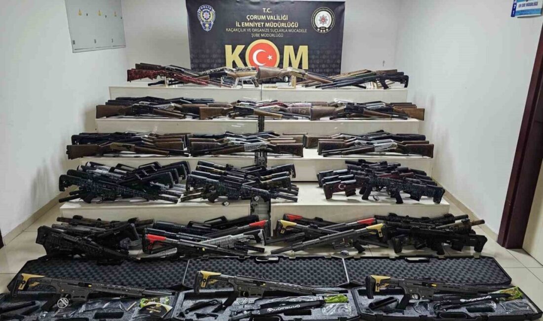 Çorum’da 118 adet ruhsatsız av tüfeği ele geçirildi Çorum'da polis ekipleri, takibe
