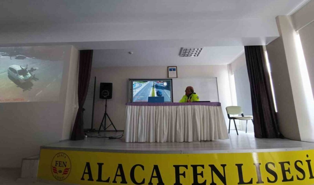 Alaca'da düzenlenen motosiklet kazalarını
