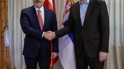 Dışişleri Bakanı Hakan Fidan, Sırbistan Cumhurbaşkanı Vucic'in çalışma yemeğine katıldı