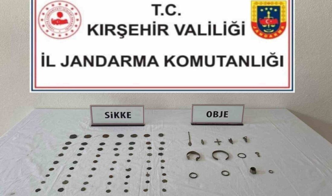 Kırşehir'in Akpınar ilçesinde düzenlenen operasyonda Bizans ve Roma dönemlerine ait