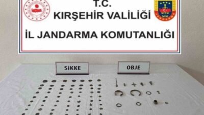 Kırşehir'in Akpınar ilçesinde düzenlenen operasyonda Bizans ve Roma dönemlerine ait