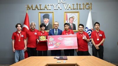 KKTC'de TEKNOFEST 2025'te Türkiye birincisi olan Malatyalı öğrenciler, Vali Seddar