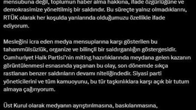 RTÜK Başkanı Ebubekir Şahin, İHA ekibine İzmir'de saldırı düzenlendiği için