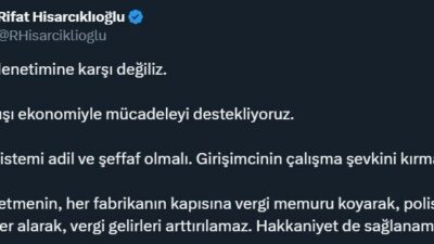 TOBB Başkanı Rifat Hisarcıklıoğlu, vergi sisteminin adil ve şeffaf olması