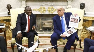 ABD Başkanı Donald Trump, Güney Afrika Devlet Başkanı Cyril Ramaphosa'ya