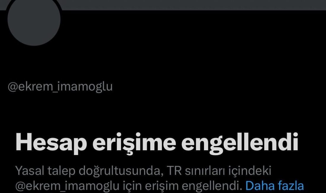 İstanbul Büyükşehir Belediye Başkanı Ekrem İmamoğlu'nun sosyal medya hesabına erişim