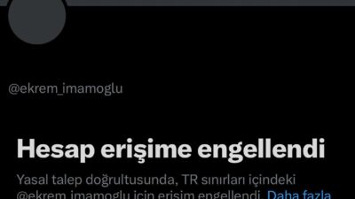 İstanbul Büyükşehir Belediye Başkanı Ekrem İmamoğlu'nun sosyal medya hesabına erişim