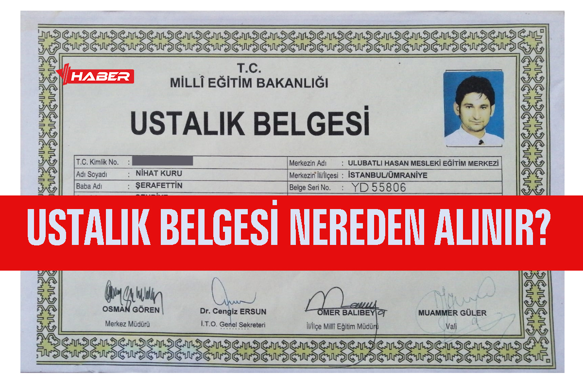 ustalık belgesi nereden alınır