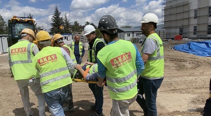 Çorum'da yaşanan inşaat kazasında