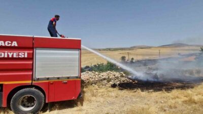 Alaca Belediyesi İtfaiye Müdürlüğü, hasat döneminde çıkabilecek yangınlara karşı vatandaşların
