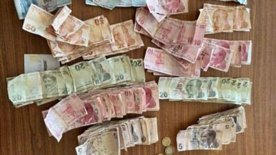 Alaca'da zabıta ekipleri, dilencilik yapan ve 4 bin 51 TL