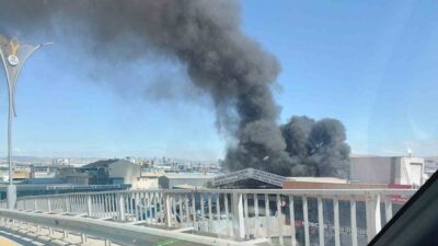 Ankara'da Sincan Sanayi Sitesi'nde bulunan atık kağıt geri dönüşüm tesisinde