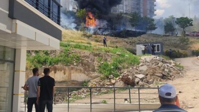 Ankara'nın Mamak ilçesinde çocuklarca yakıldığı iddia edilen parkta çıkan yangın,
