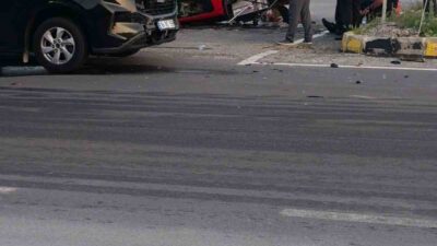 Akyurt ilçesinde kontrolden çıkan itfaiye aracı takla attı. Kaza sonucu
