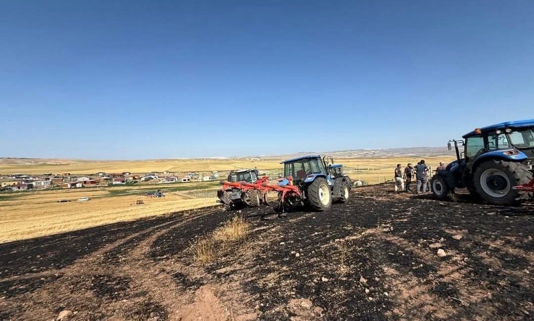 Ayaş’ta 57 dönümlük ekili arazi yandı Ankara'nın Ayaş ilçesinde çıkan
