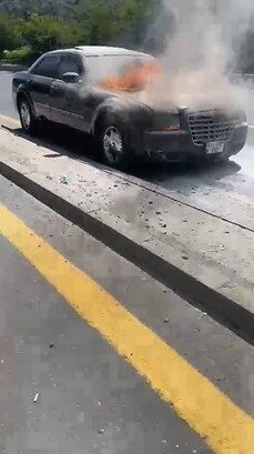 Başkentte araç yangını: Aracın motoru alev aldı Ankara Mamak ilçesinde 34