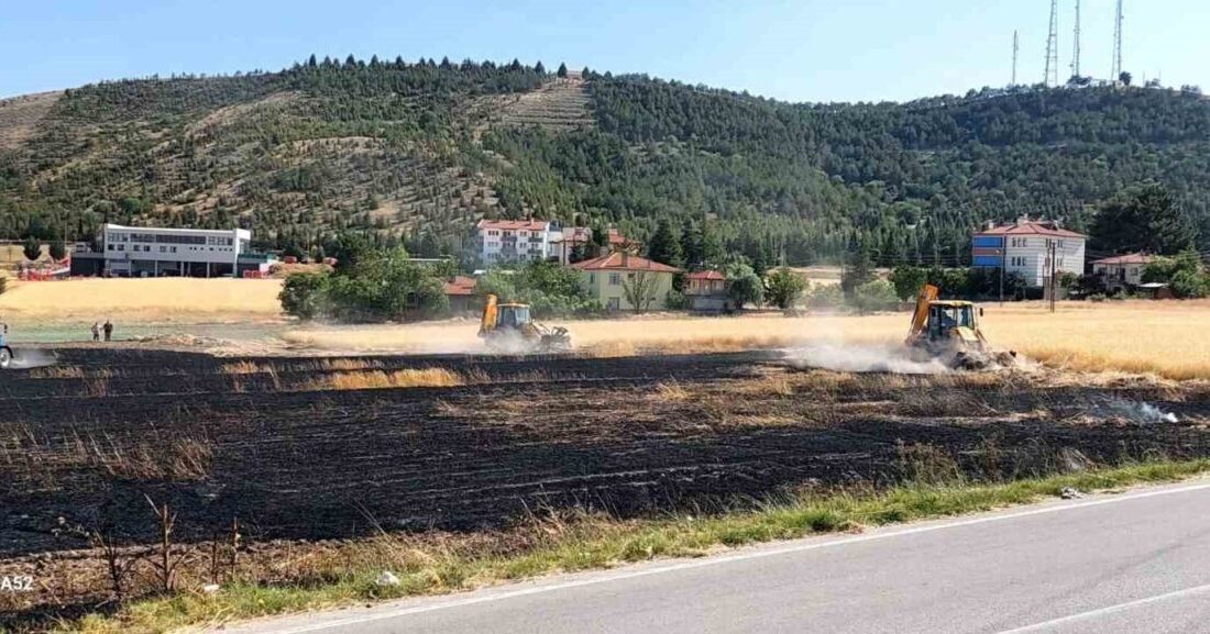 Beypazarı’nda tarla yangını Ankara Beypazarı'nda meydana gelen