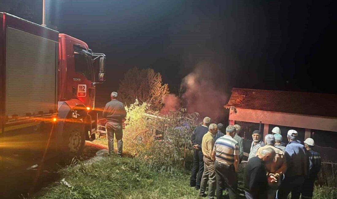 Çorum’da samanlık yangını Çorum'un İskilip ilçesinde Harun
