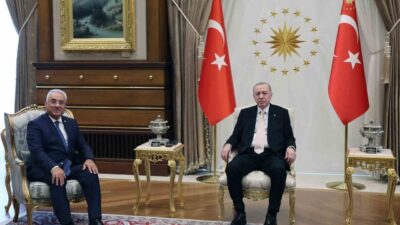 Cumhurbaşkanı Erdoğan, DSP Genel Başkanı Aksakal'ı kabul etti. Görüşme, Cumhurbaşkanlığı