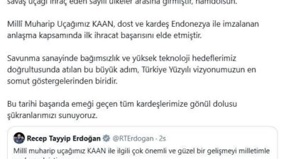 Cumhurbaşkanı İletişim Başkanı Fahrettin Altun, Türkiye'nin KAAN adlı milli muharip
