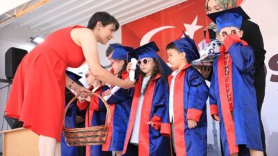 Keçiören Belediyesi’ne ait çocuk gelişim merkezlerinde yapılan mezuniyet töreninde 59