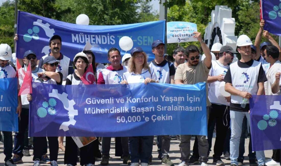 TEK-SEN Enerji Sendikası Başkanı Güler, mühendislerin haklarını savunmak için miting