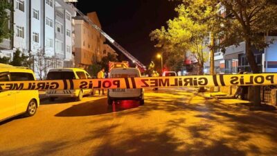 Polatlı, Ankara'da Fevzi Çakmak Caddesi'ndeki 5 katlı binada çıkan yangın,