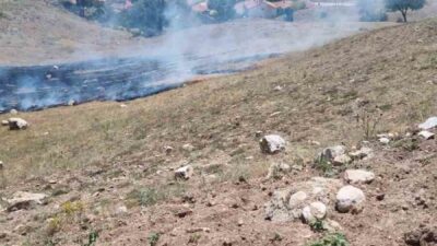 Yozgat'ın Sarıkaya ilçesinde Fevzi Çakmak ve Yenidoğan mahallelerinde çıkan yangınlar,