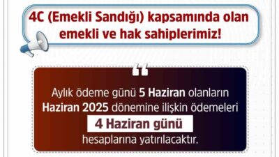 SGK, emekli ve hak sahiplerinin aylık ödemelerini 4 Haziran'da hesaplara