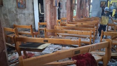Şam'daki Aziz Elias Rum Ortodoks Kilisesi'ne yapılan bombalı intihar saldırısında