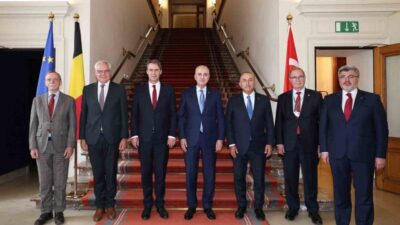 TBMM Başkanı Numan Kurtulmuş, Belçika Senato Başkanı Vincent Blondel ile