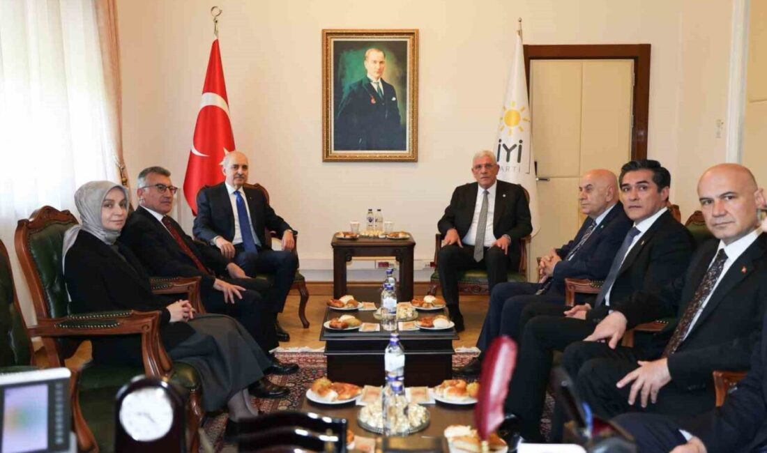 TBMM Başkanı Numan Kurtulmuş, İYİ Parti Genel Başkanı Müsavat Dervişoğlu'nu