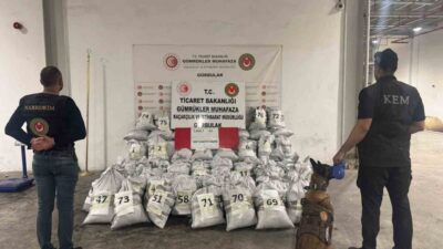Ağrı Gürbulak Gümrük Kapısı'nda yapılan operasyonda 1 ton 870 kilogram