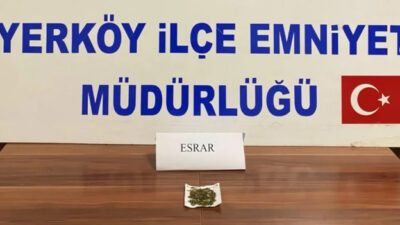 Yerköy İlçe Emniyet Müdürlüğü ekipleri, uyuşturucu ile mücadele kapsamında gerçekleştirdiği