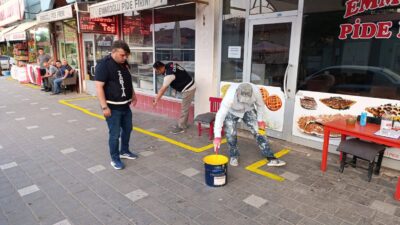 Yerköy’de Kaldırım İşgallerine Karşı Sarı Çizgi Uygulaması Başladı

