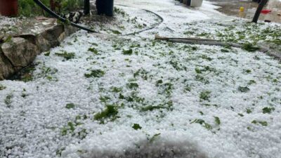 Yozgat'ın Saraykent ilçesi ve Lök köyünde meydana gelen şiddetli dolu