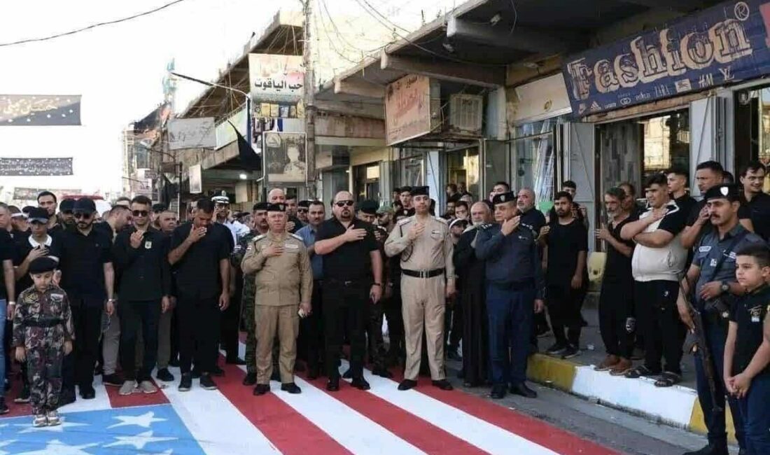 ABD bayrağına basan Iraklı subaylara disiplin cezası Irak İçişleri Bakanlığı, ABD