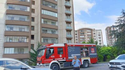 Ankara'da 14 katlı apartmanın 9. katındaki dairede çıkan yangın, itfaiye