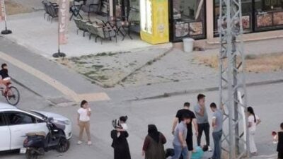 Ankara'nın Sincan ilçesinde otomobil ile motosikletin çarpışması sonucu meydana gelen