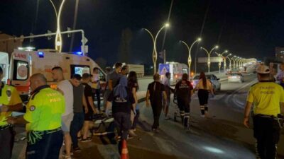 Polatlı'da ters yöne giren araç, kırmızı ışıkta bekleyen motosiklete çarptı.