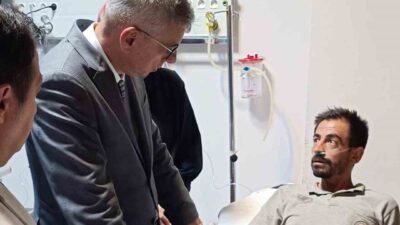 TBMM milletvekili Kemal Memişoğlu, Seyitgazi orman yangını yaralılarını ziyaret etti.