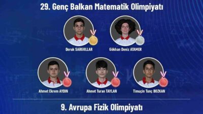 Kimya, matematik ve fizik olimpiyatlarında toplamda 11 madalya ve 2