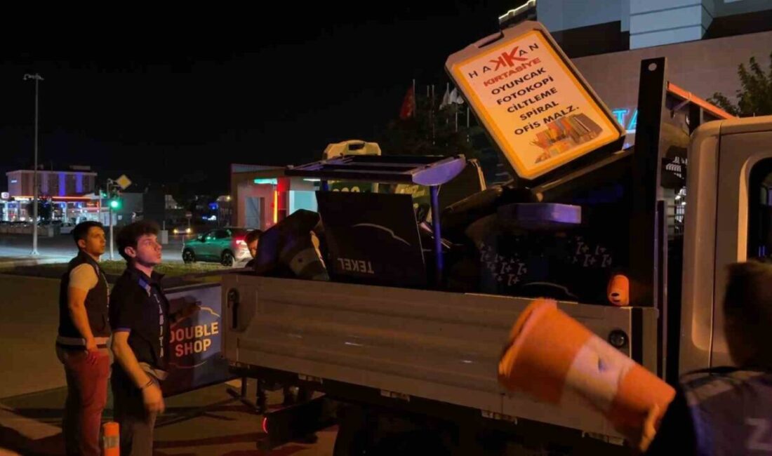Çorum'da zabıta ve emniyet ekipleri, ana caddelerde kaldırım ve yol