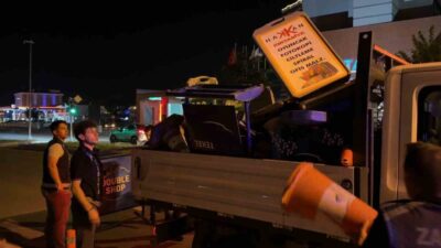 Çorum'da zabıta ve emniyet ekipleri, ana caddelerde kaldırım ve yol