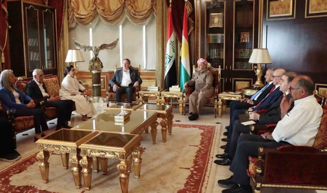 Kürdistan Demokratik Partisi (KDP) Başkanı Mesut Barzani, DEM Parti heyetiyle