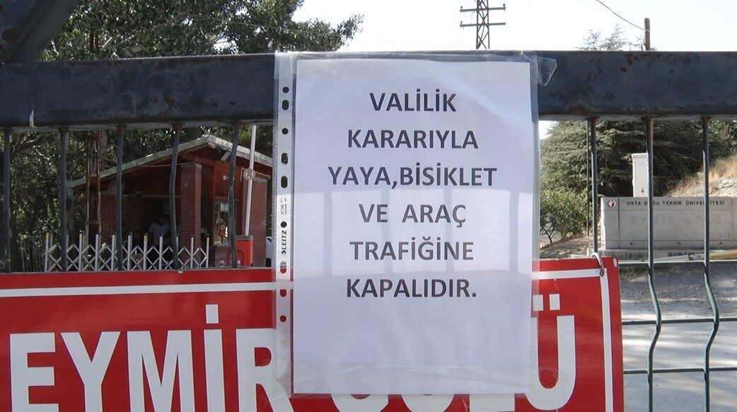 Ankara Valiliği, Eymir Gölü çevresindeki yangın kontrol altına alındıktan sonra